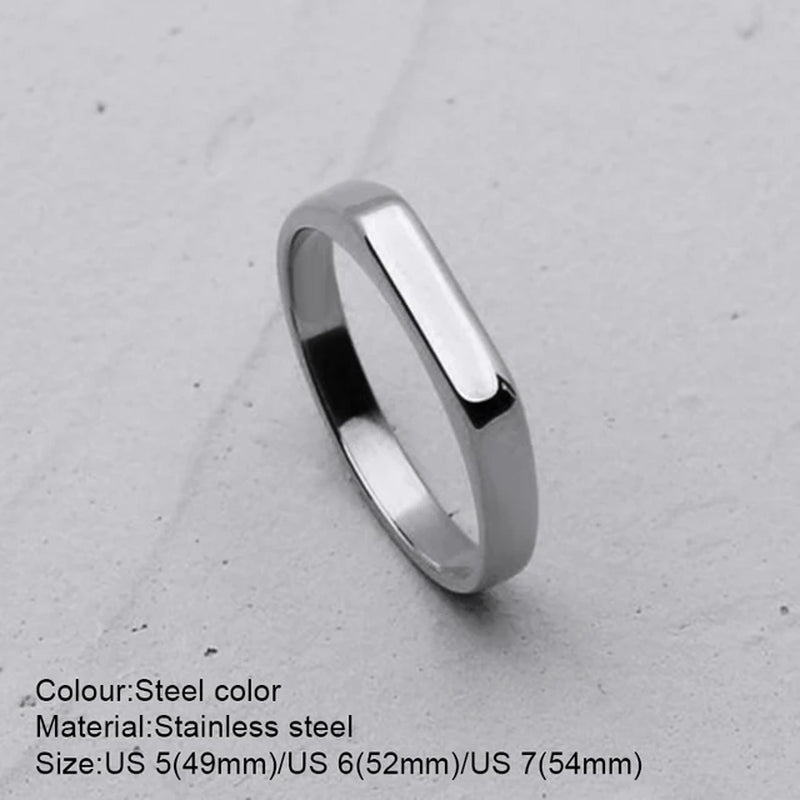 Fashion Ring 316L Stainless Steel Ring Anillo Ringen Mujer Women Rings Bague Couple Matching Jewlery Fashion Gifts Do Not Fade